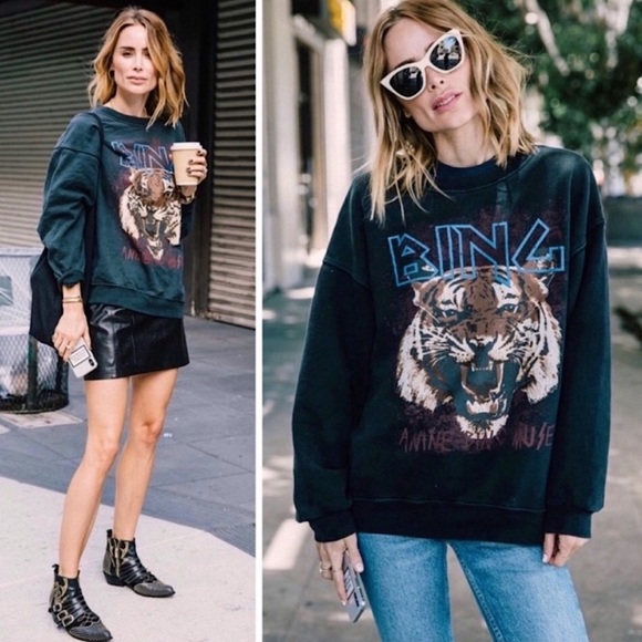 Anine Bing Tops - ANINE BING Tiger Muse sweatshirt 🐅 XS